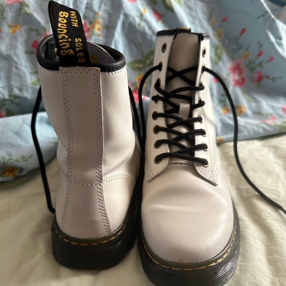 Dr. Martens White Combat Boots